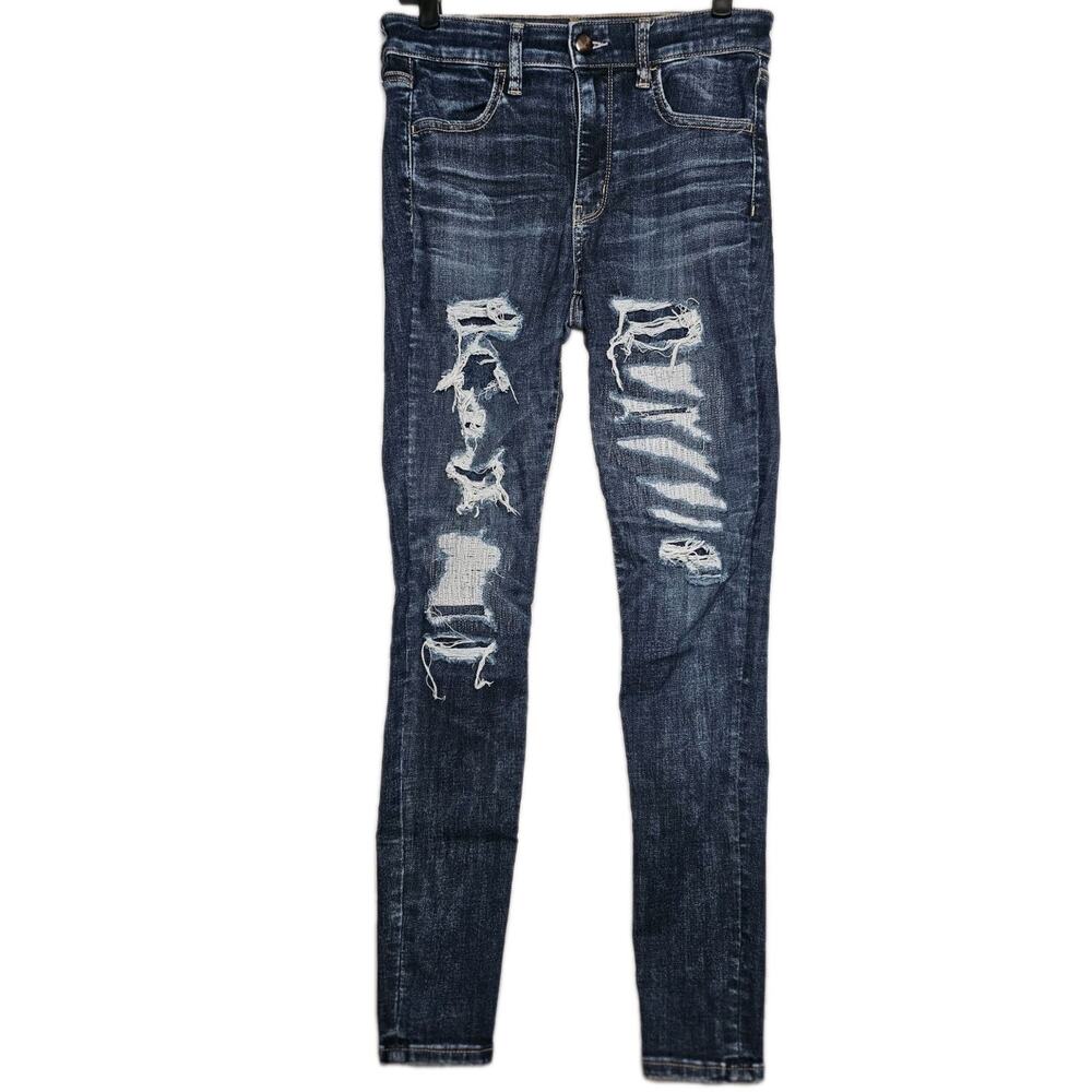 American Eagle Outfitters Super Stretch Skinny Blue Jeans Women's size 8